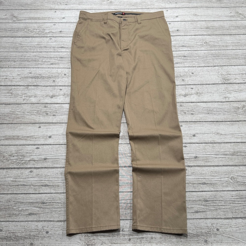 Quiksilver Chino Pants Men's 36 Brown Straight Leg Relaxed Fit Streetwear Skater